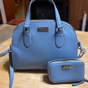 Kate Spade Laurel Way Reiley  dome satchel : color Cloud Cover and Wallet Set